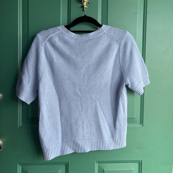 Alex Mill medium Light Blue Short Sleeve Cardigan - Picture 6 of 6